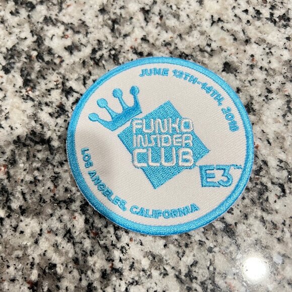 Funko Insider Club E3 2019 Patch Los Angeles California Blue & White Embroidered - Picture 1 of 1